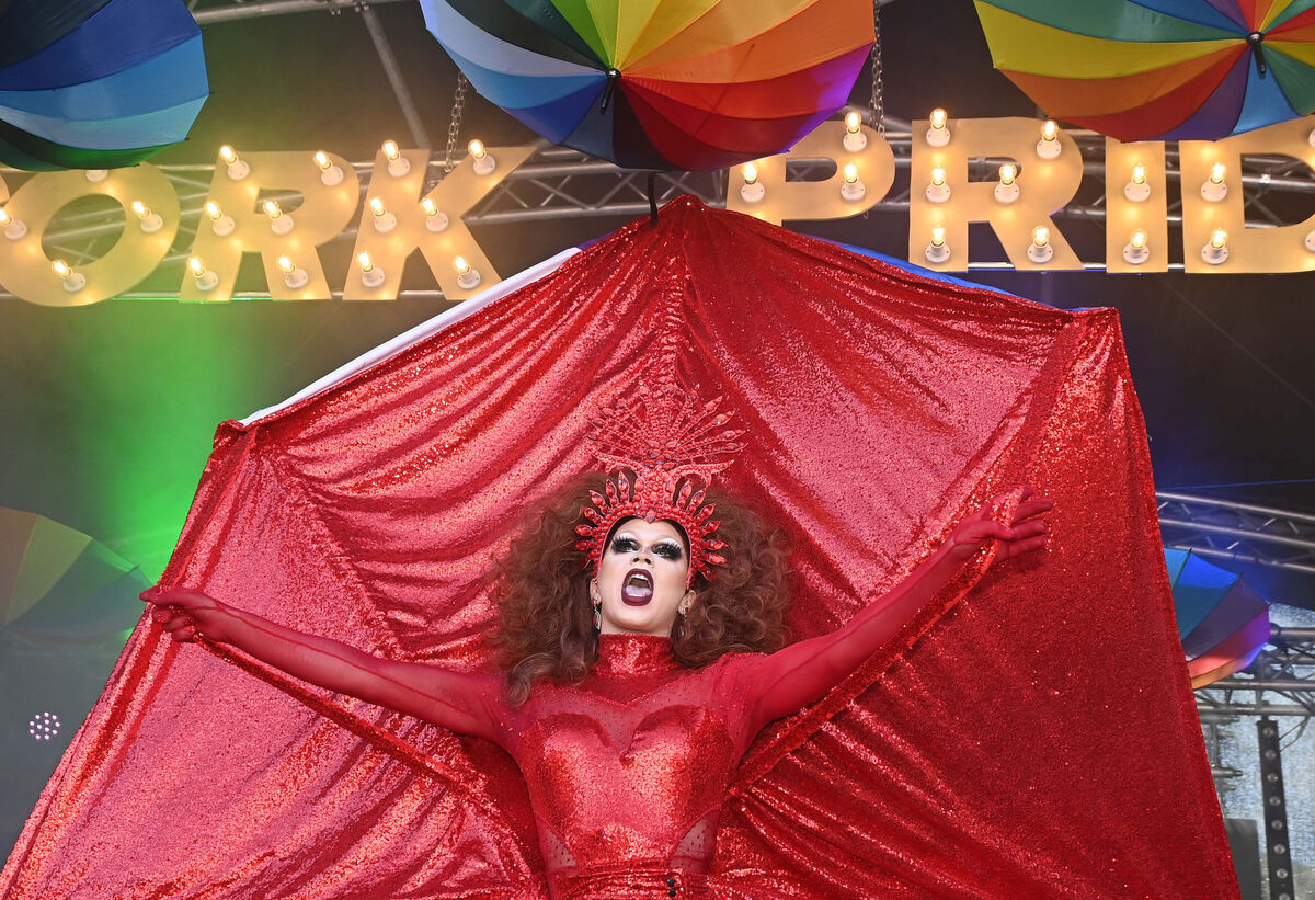 Mia Gold on stage during the Cork Pride Party at the Port of Cork last year. Picture: Denis Minihane