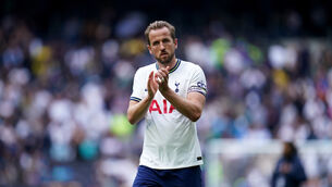 <p>OUT OF REACH: Should Harry Kane leave Tottenham, his next place of employment will not be Manchester United. 	Picture: PA</p>
