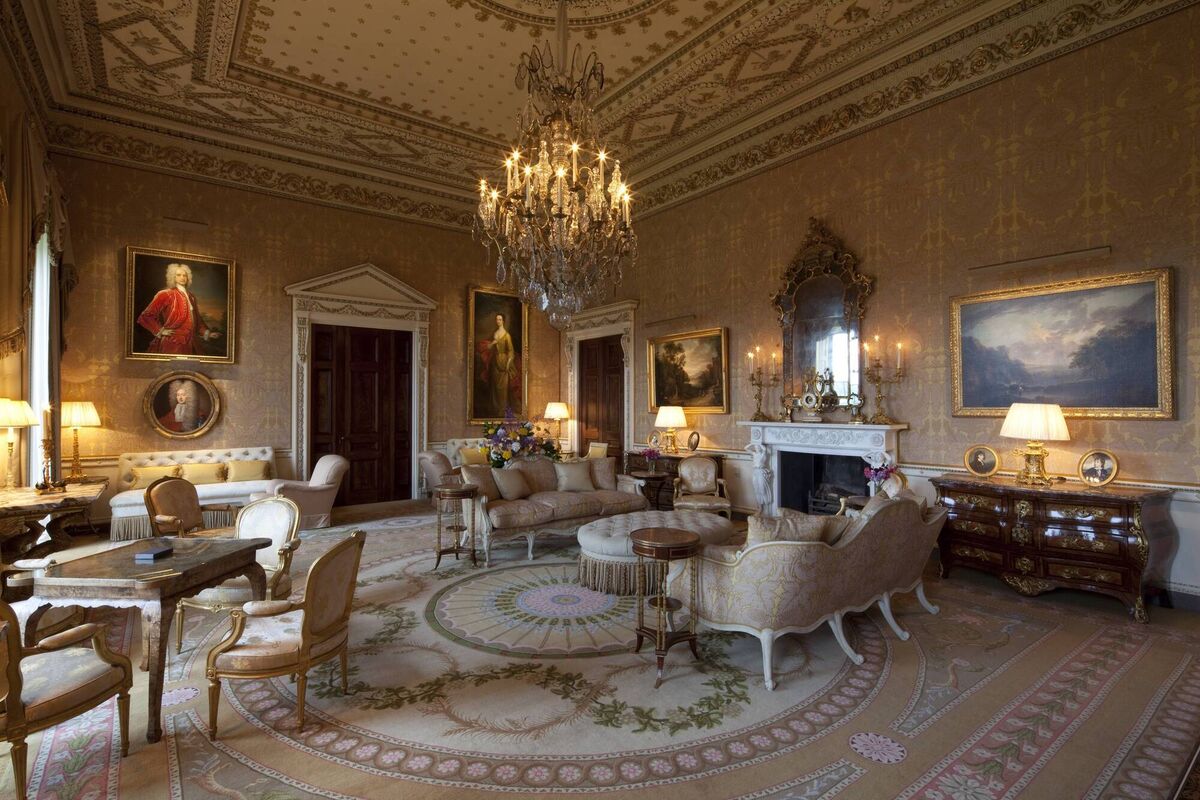 The Gold Room at Ballyfin features a chandelier that once belonged to Napoleon Bonaparte's sister Photo: Supplied by Ballyfin PR