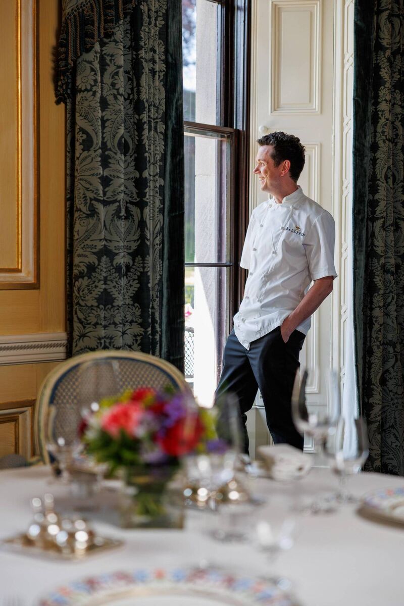 Executive chef Richard Picard-Edwards in the dining room at Ballyfin Demesne, Laois. Picture: Jeff Harvey