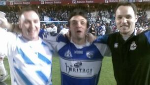<p>BROTHERS IN ARMS: Kevin, Paul and Brendan O’Brien on the Estadio Riazor pitch after a 1-1 draw with Barcelona in May, 2009.</p>