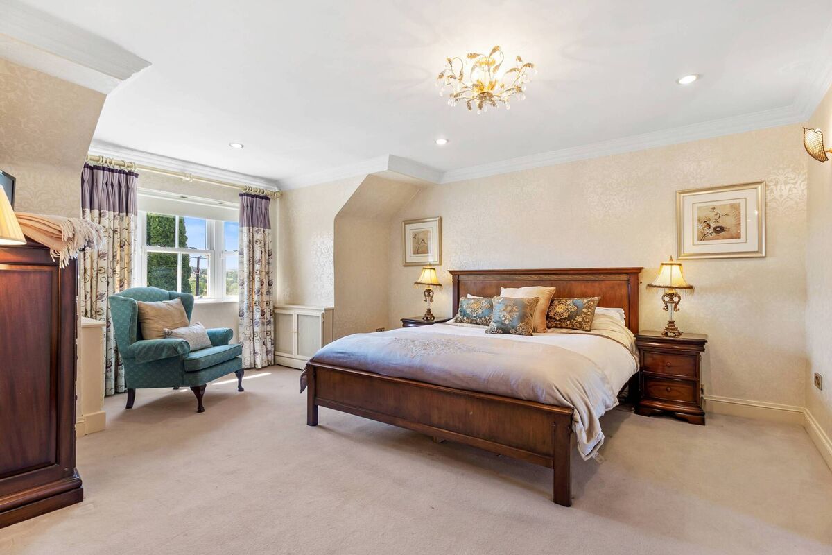 Main bedrooms is large and luxe