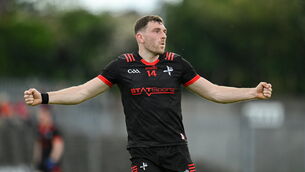 <p>TOP FORM REQUIRED: Sam Mulroy of Louth celebrates. Pic: Seb Daly/Sportsfile</p>
