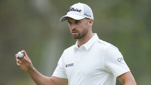 <p>NO QUITTER: Wyndham Clark waves after his putt on the 17th hole during the third round of the U.S. Open. Pic: AP Photo/Marcio J. Sanchez</p>