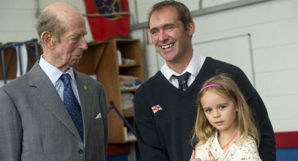 Edward, the duke of Kent, meets Crewman Jim Grennan and his daughter Maedbh, 5, at Kinsale RNLI station yesterday. Edward, the duke of Kent, meets Crewman Jim Grennan and his daughter Maedbh, 5, at Kinsale RNLI station yesterday.