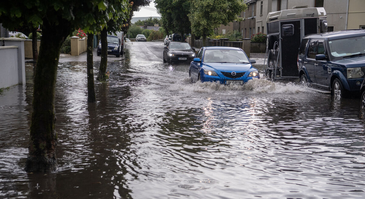 The rain on Saturday caused significant flooding to the town and many shops closed. Picture: Domnick Walsh/Eye Focus