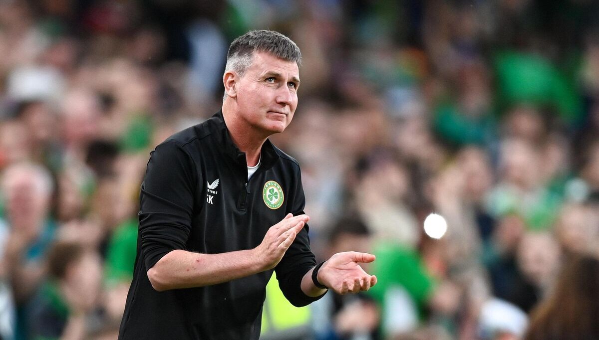 Stephen Kenny after the victory over Gibraltar. Stephen Kenny after the victory over Gibraltar.