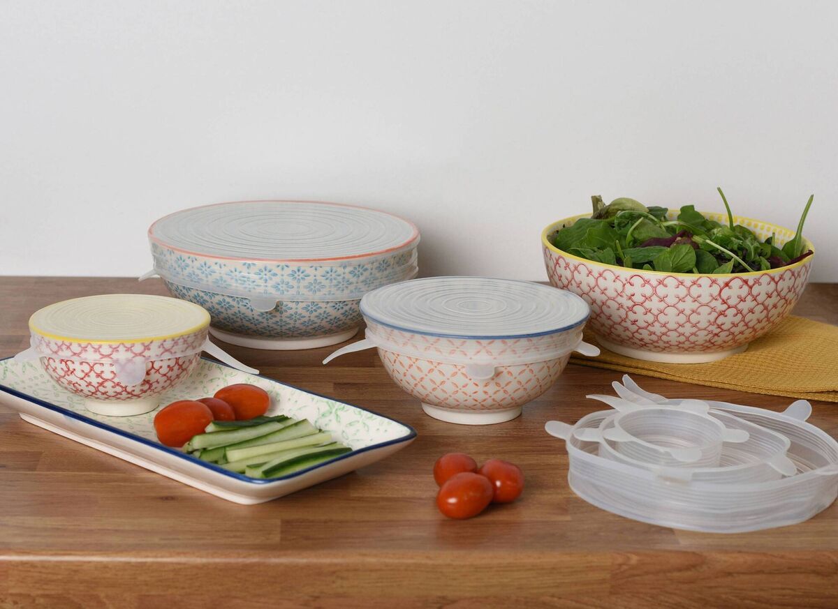 Clear silicone food covers, The Range.
