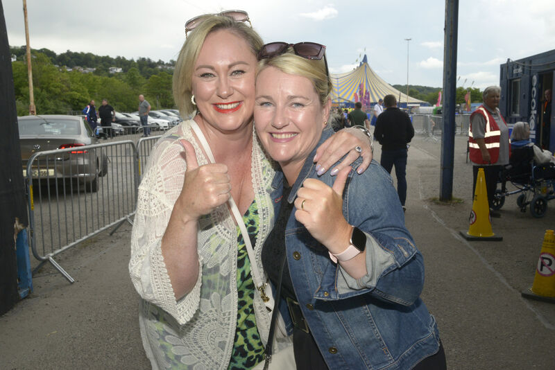  Gillian Cotter and Michelle Gayner arriving for Rod Stewart Live at the Marquee in Cork. Picture: Denis Boyle