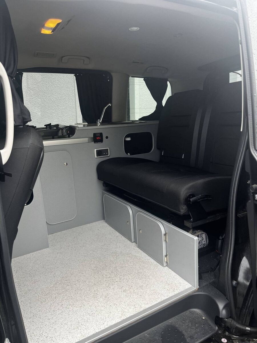 The interior of Jennifer's micro-camper. The interior of Jennifer's micro-camper.