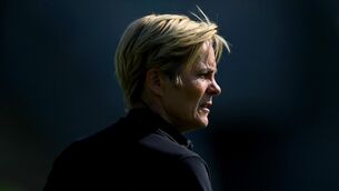 <p>HERE WE GO: Manager Vera Pauw during a Republic of Ireland women training session at Tallaght Stadium in Dublin. Photo by Stephen McCarthy/Sportsfile</p>