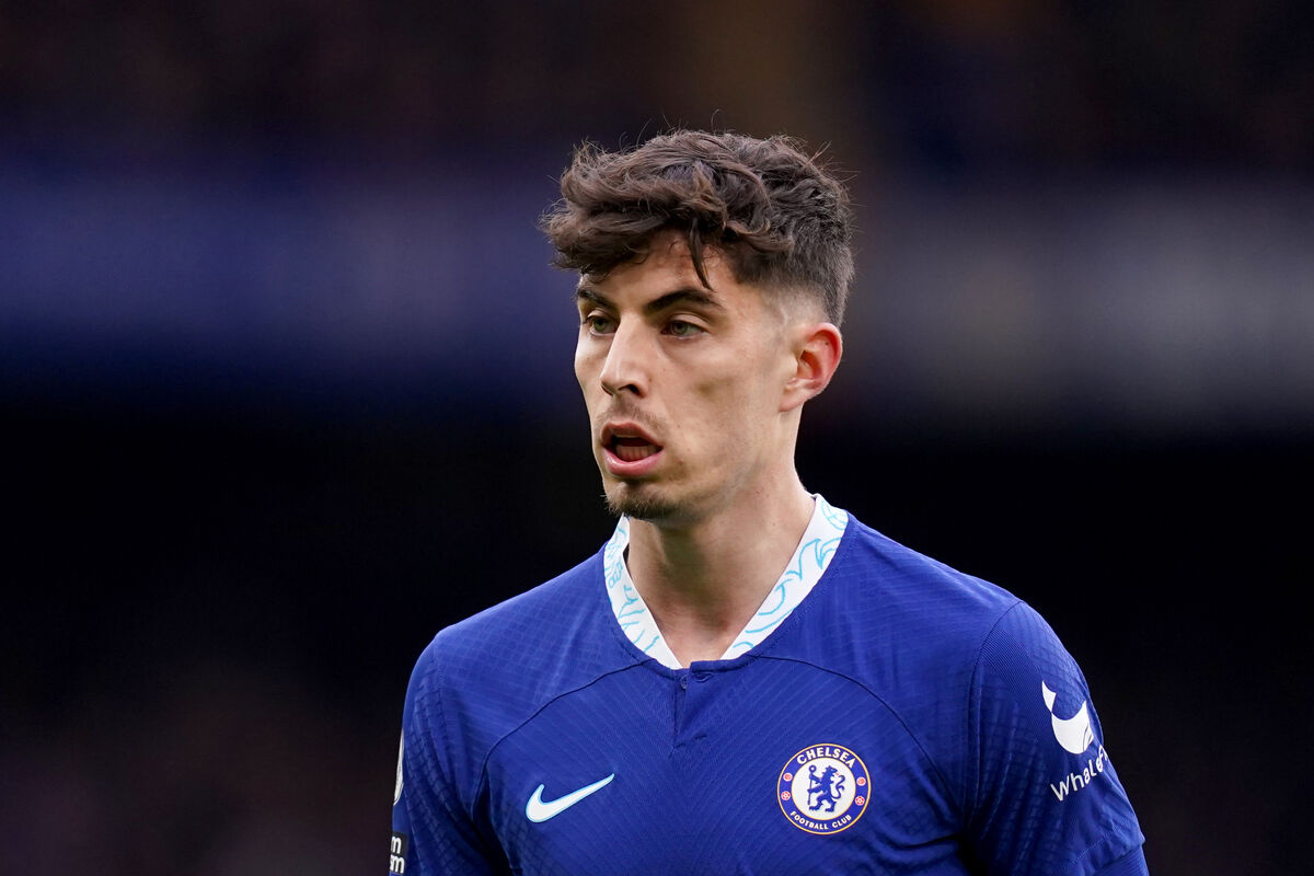 Chelsea's Kai Havertz during the Premier League match at Stamford Bridge, London. Picture date: Saturday April 1, 2023.