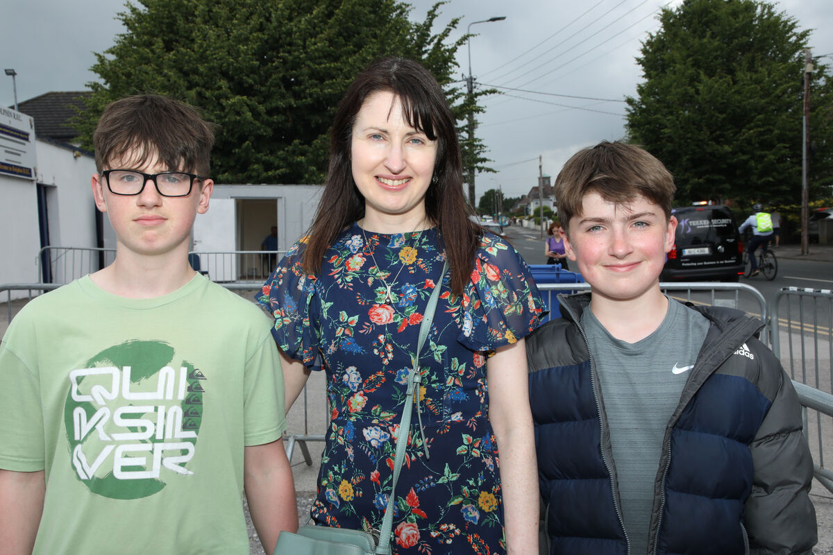 Louis, Ann Marie, and Arthur Dineen from St Lukes at Musgrave Park for the Chemical Brothers. Picture: David Creedon