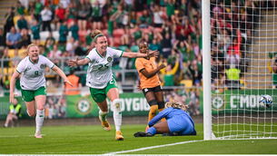 <p>FIRST INTERNATIONAL GOAL: Claire O'Riordan got her first international goal and Irelands second in the second half against Zambia. Pic: Stephen McCarthy/Sportsfile</p>