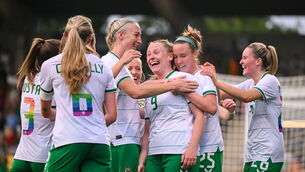 <p>LEADING WAY: Second half substitution Amber Barrett got two goals for Vera Pauw's side in their 3-2 win over Zambia. </p>