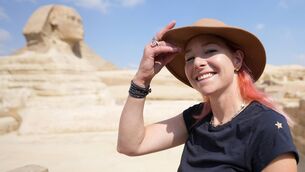 <p>Alice Roberts at the Pyramids of Giza; Ancient Egypt by Train; Saturday, 9pm; Channel 4</p>