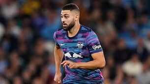 <p>CITIZEN? RB Leipzig's Josko Gvardiol during the UEFA Champions League, Group A match at the Etihad Stadium, Manchester. </p>