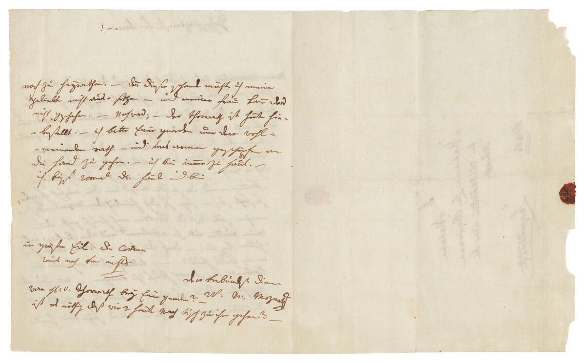 A letter in German signed by Mozart at Christie's. A letter in German signed by Mozart at Christie's.