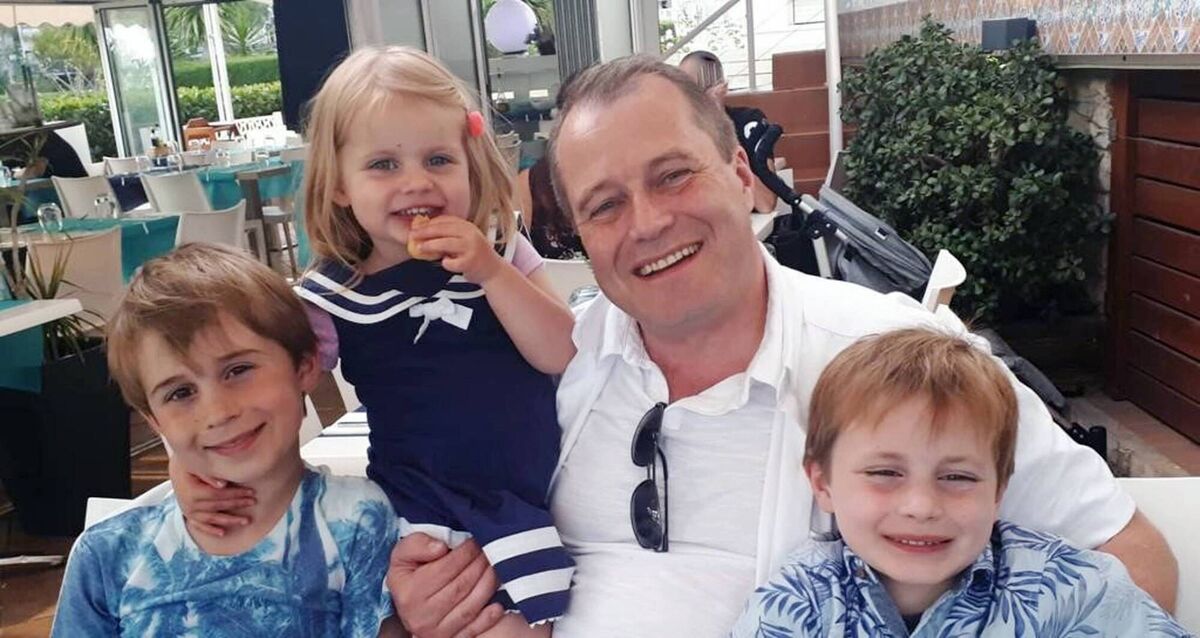 Conor, Darragh and Carla McGinley with their father Andrew. Mr McGinley's lawyers have asked the coroner overseeing the inquest to look into the medical care of his wife, Deirdre Morley, for the two years preceding the death of their children.