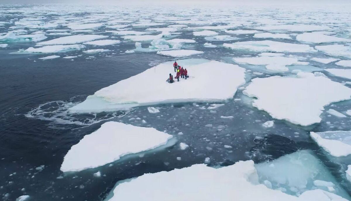 Summer ice in the Arctic has fallen by 13% every decade since records began in 1979. Picture: Greenpeace.