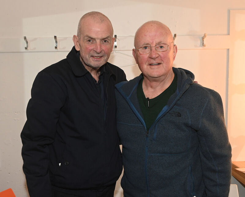 Christy Moore with Don O'Leary, Cork Life Centre. Moore's first live performance of 'The Big Marquee' was at a tribute concert for the Cork educator and activist. Picture; Eddie O'Hare Christy Moore with Don O'Leary, Cork Life Centre. Moore's first live performance of 'The Big Marquee' was at a tribute concert for the Cork educator and activist. Picture; Eddie O'Hare