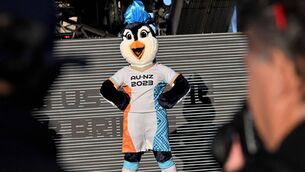 <p>Tazuni, official mascot of the Australia and New Zealand FIFA Women's World Cup 2023, takes part in the "Unity Celebrations", which marks the 25-day countdown until the start of the tournament, on the Sydney Harbour Bridge in Sydney on June 25, 2023. (Photo by Saeed KHAN / AFP) / -- IMAGE RESTRICTED TO EDITORIAL USE - STRICTLY NO COMMERCIAL USE -- (Photo by SAEED KHAN/AFP via Getty Images)</p>