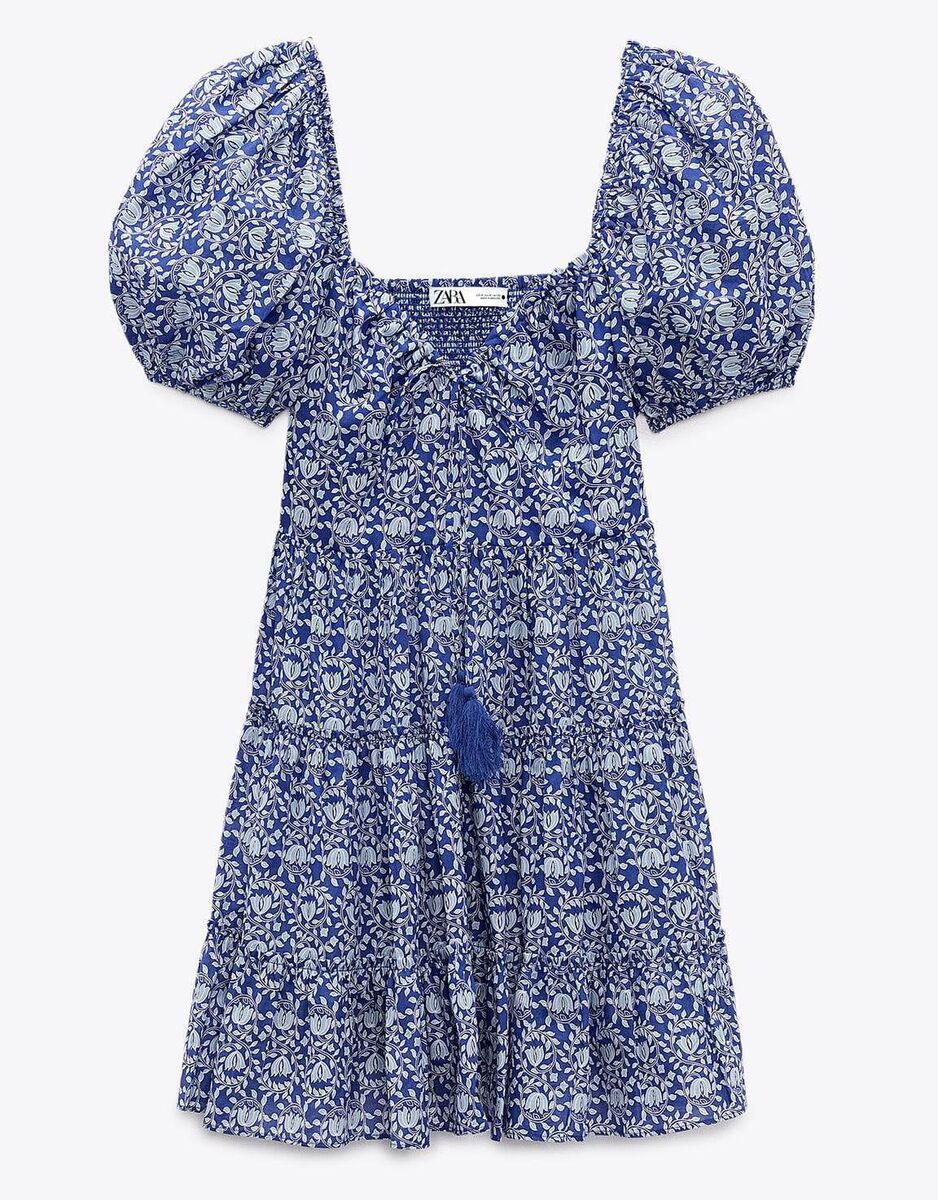 Puff Sleeve Dress, €39.95, Zara