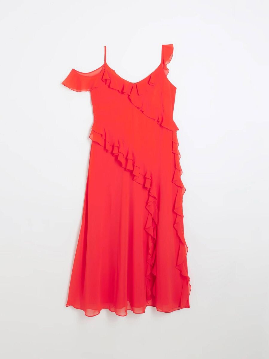 Red Frill Dress, €95, River Island