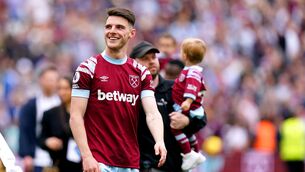 <p>NEW BID: West Ham United's Declan Rice is the subject of interest from Arsenal and Manchester City. Pic: PA</p>