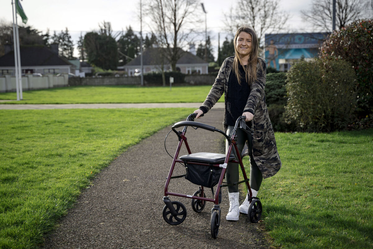 Aimee Brown from Roscrea, Co Tipperary who has endometriosis. She has received a licence to use cannabis to treat the pain.