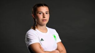 <p>AGRESSION KEY: Kickboxer Amy Wall poses for a portrait during the European Games team day for Team Ireland. Pic: Ramsey Cardy/Sportsfile </p>