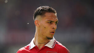 Manchester United’s Antony (Tim Goode/PA)