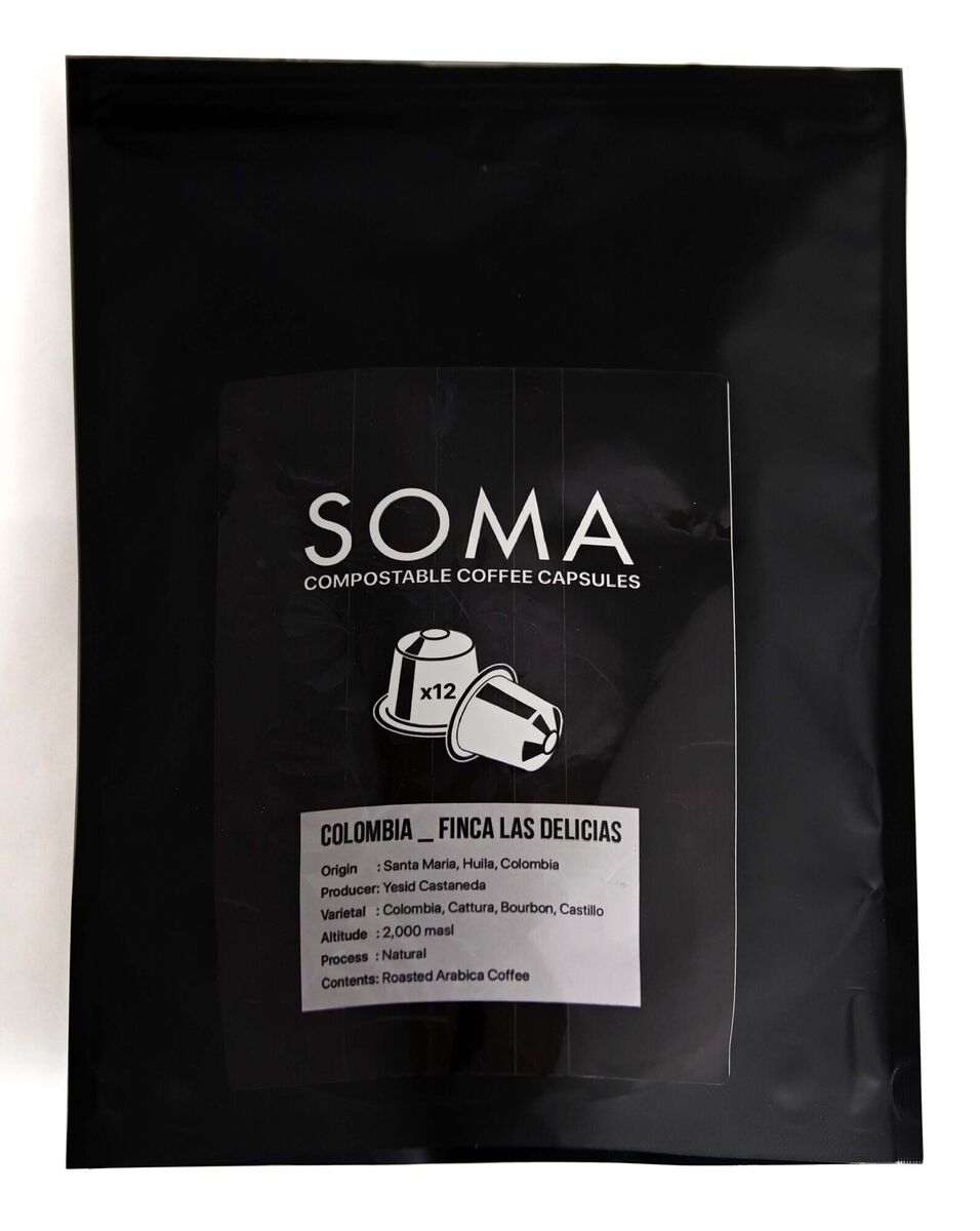 Soma coffee capsules. Packshots: Denis Minihane.