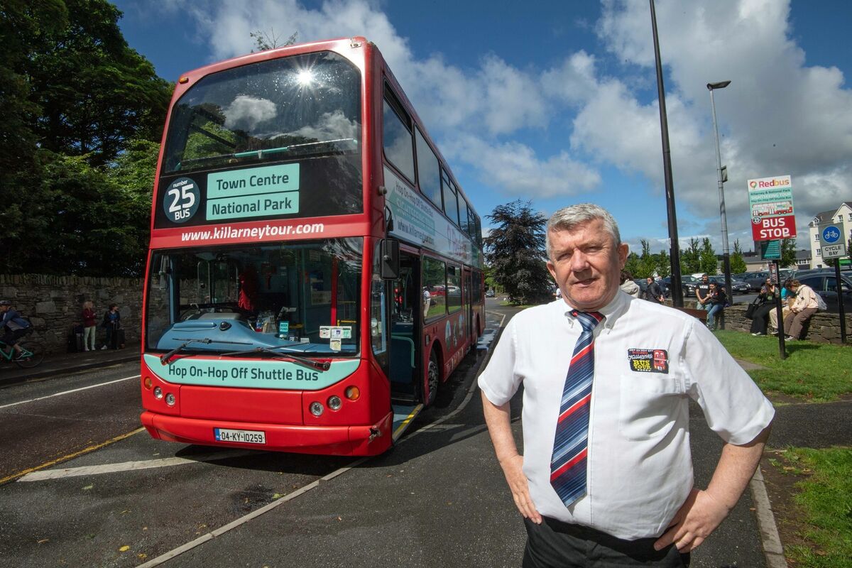 Pat Moynihan, who operates the hop-on, hop-off Big Red Bus tours around Killarney. Pat Moynihan, who operates the hop-on, hop-off Big Red Bus tours around Killarney.