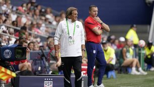 <p>BOYCOTT? Head coach Randy Waldrum of Nigeria. Pic: Ed Zurga/Getty Images</p>