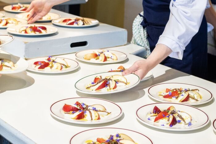 Heini Lanthaler’s Nectarine, Buffalo Mozzarella, Anchovy & Candied Lemon