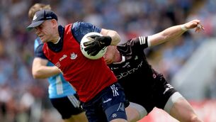 <p>STILL GOING STRONG: Dublin’s goalkeeper Stephen Cluxton and Sean Carrabine of Sligo. Pic: INPHO/James Crombie</p>