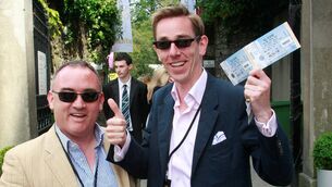 <p>Agent Noel Kelly and Ryan Tubridy in 2010. On Friday, the Taoiseach brought a dismal week for RTE to a close by saying he cannot rule out the possibility that some payments at RTÉ were 'on the wrong side of the law'.</p>