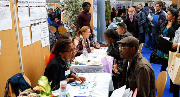 An employment forum in the banlieues organised by the Youth Information Point at the Town Hall