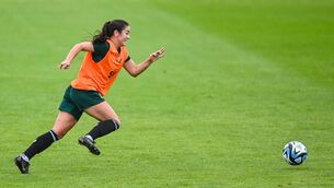 <p>SPRINTING INTO CONTENTION: Marissa Sheva during a Republic of Ireland women training session at UCD Bowl in Dublin. Pic: Stephen McCarthy/Sportsfile</p>