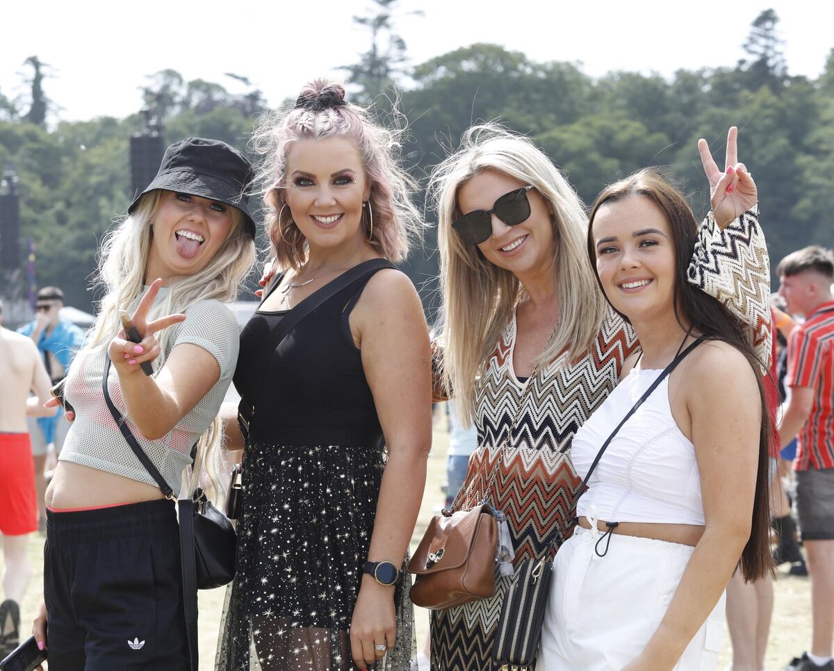 Fiona Collins, Emma Dunne, Audrey Lawlor and Susan Doyle at Longitude. Picture: Leon Farrell/Photocall Ireland Fiona Collins, Emma Dunne, Audrey Lawlor and Susan Doyle at Longitude. Picture: Leon Farrell/Photocall Ireland