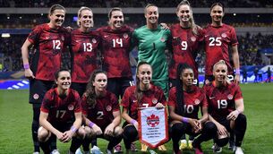 <p>HIGH HOPES: Canada's players pose ahead of the women's international friendly football match between France and Canada at the Marie Marvingt Stadium, in April. Pic: Franck Fife/AFP via Getty Images</p>