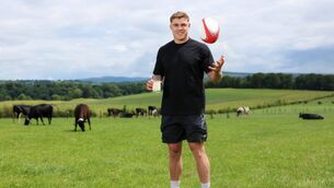 <p>BACKING JOHNNY: Garry Ringrose National Dairy Council Ambassador at Teagasc Moorepark Open Day, Fermoy.</p>