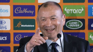 <p>BOOST: Australian rugby union head coach Eddie Jones attends a press conference. Pic: AP Photo/Rick Rycroft</p>