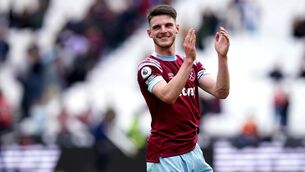 <p>FINAL AGREEMENT: Arsenal have finalised terms over their £105m deal for West Ham’s Declan Rice, with the guaranteed portion of the fee expected to be paid in three instalments over 24 months. Pic: PA</p>