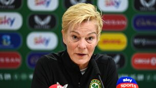 <p>DEFIANT: Manager Vera Pauw during a Republic of Ireland women press conference at Tallaght Stadium. Photo by Stephen McCarthy/Sportsfile</p>