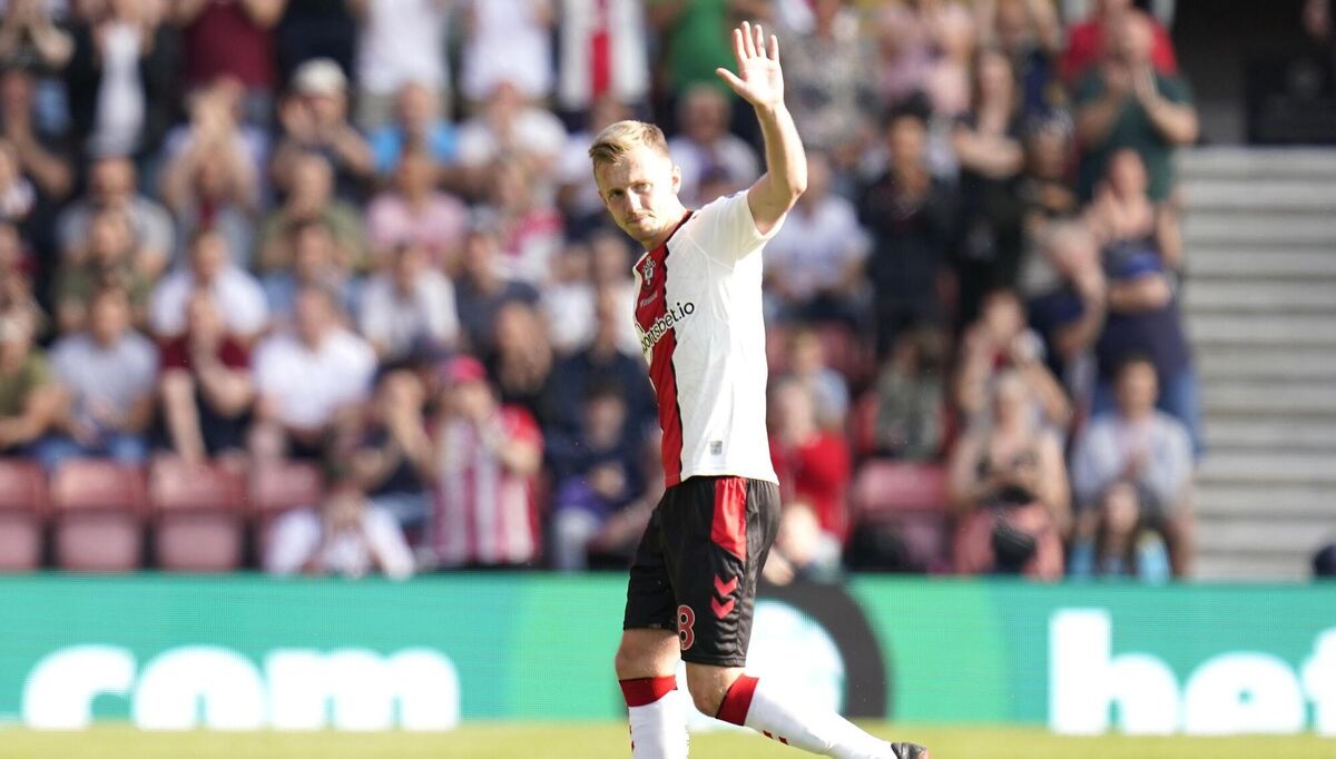Southampton's James Ward-Prowse applauds the fans. Southampton's James Ward-Prowse applauds the fans.