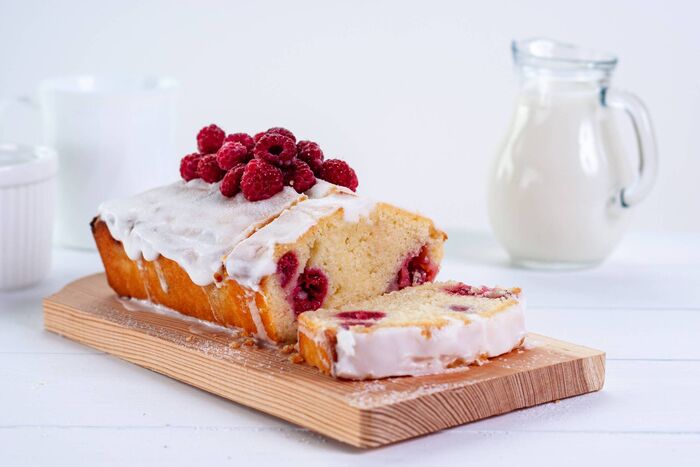 Raspberry Loaf Cake