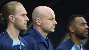 <p>IN DEMAND: England's U21 head coach Lee Carsley. (AP Photo/Tamuna Kulumbegashvili)</p>