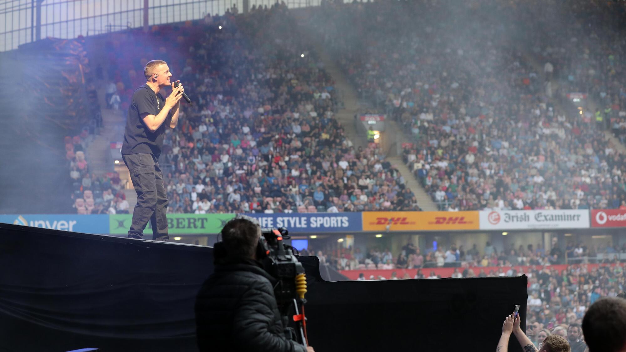 Dermot Kennedy on stage at Thomond Park in Limerick. Photo: Sasko Lazarov/Photocall Ireland